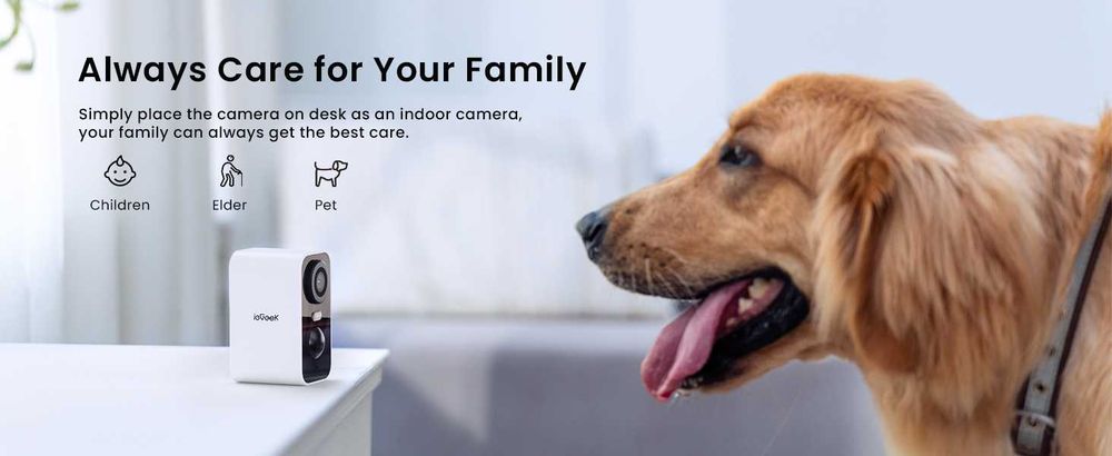 Външна камера със соларен панел IeGeek Battery Camera ZS-GX3S