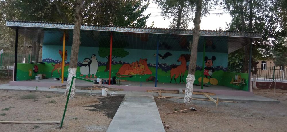 Boğcha va uy devorlariga rasm chizish