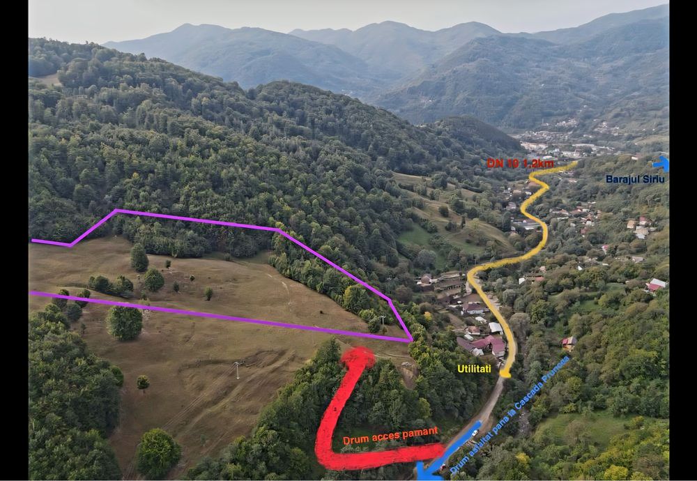 Platou intravilan panoramic in zona turistica