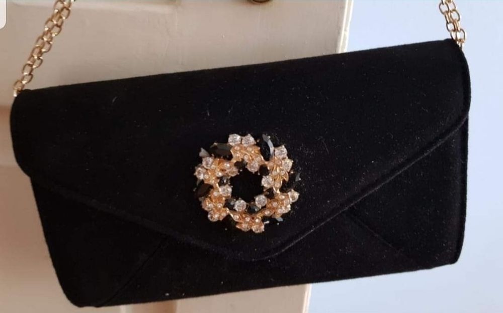 Черна бална рокля+ подарък чанта