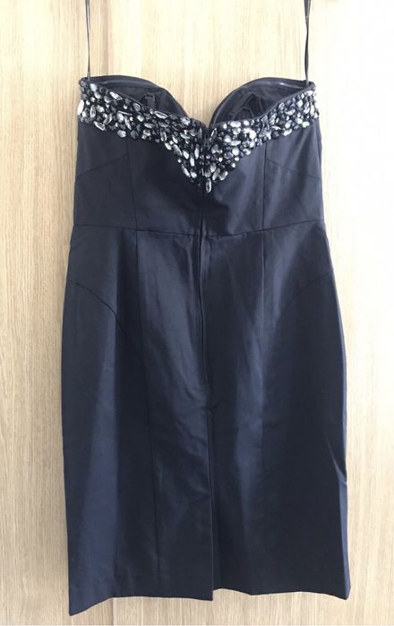 Warehouse Black Embellished Cocktail Dress, Nou, S