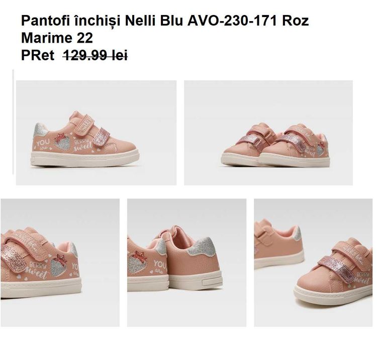 Pantofi închiși Nelli Blu  marime 22, 4 modele disponibile