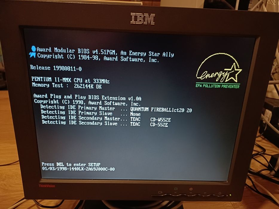 PC Retro Pentium II MMX / Voodoo 2 / Aureal Vortex / Quantum Fireball