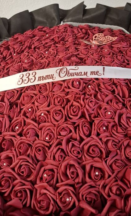 333 рози вечен букет
