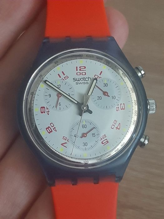 Ceas Swatch Chrono IOC SCZ100 (1894-1994) – Ediție Centenar Olimpic/Ceas Vintage Swatch Chrono SCN103 „JFK” (1991/1992) – De Colecție