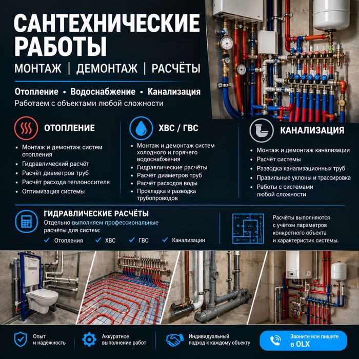 Сантехника в Алмате | Монтаж, демонтаж | Отопление, ГВС, ХВС