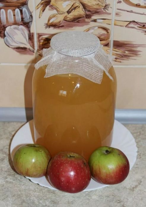 Яблочный уксус домашний натуральный  нефильтрованный