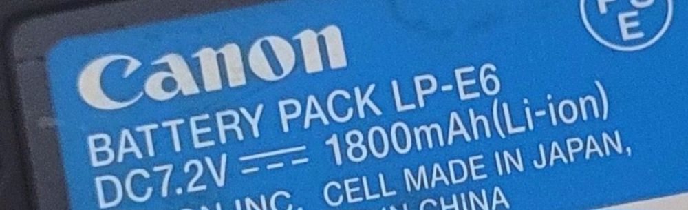 Батарейка на Canon  LP-E6N  LP-E6N оригиналл