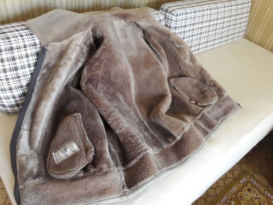 Луксозно палто от бизъм, сем. норки. Кожух унисекс реглан ръкави.