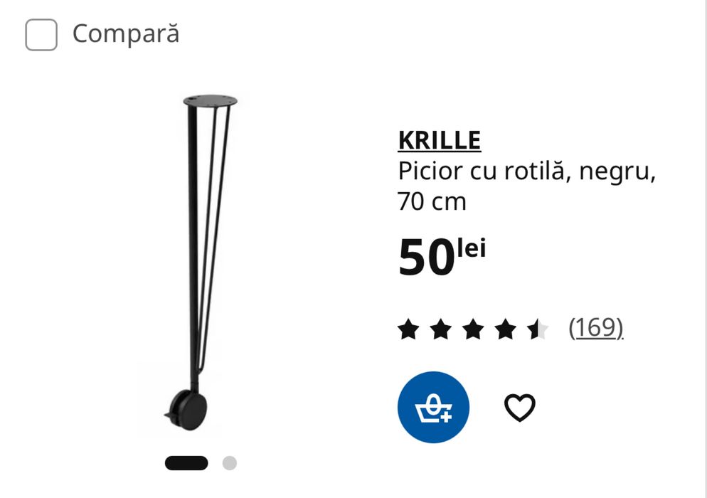 Masa/Birou cu roata/roti IKEA lagkapten 140x60 gri