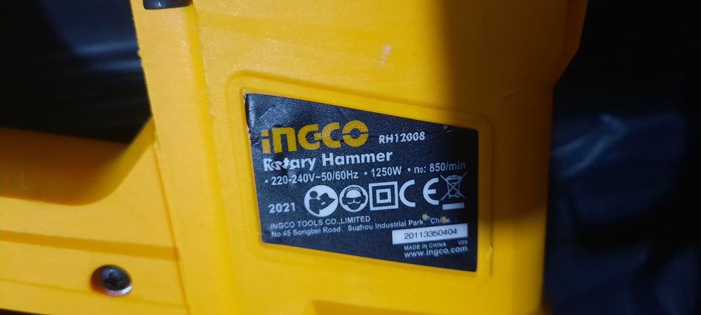 Продаётся перфоратор Ingco, 1250W.