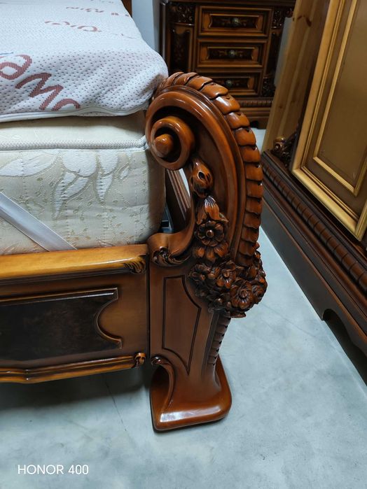 PAT Vintage 160x200 cu Noptiere si Saltea + Topper NOU Bonus -Mobila Italia