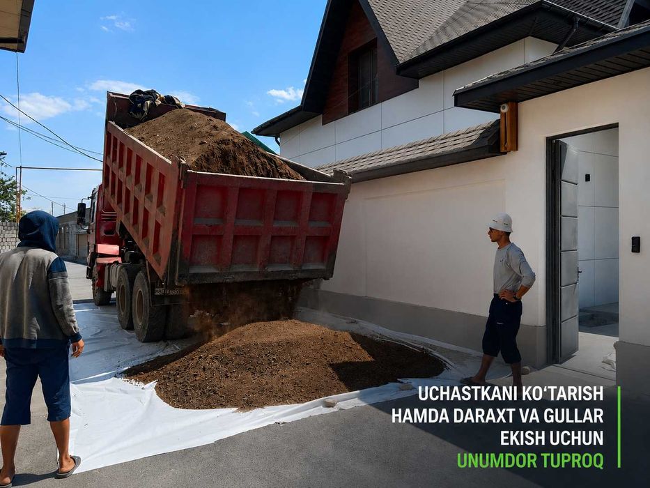 Hovli darajasini ko‘tarish va daraxt ekish uchun unumdor tuproq