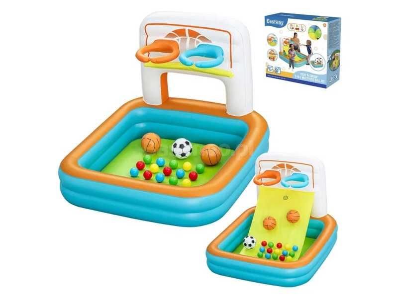 НОВИ! Детски център с топки футбол и баскетбол Bestway Kick 'N Swish