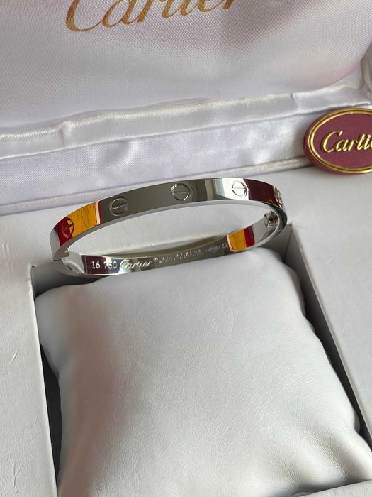 Brățară Cartier LOVE 16 aur alb 23K