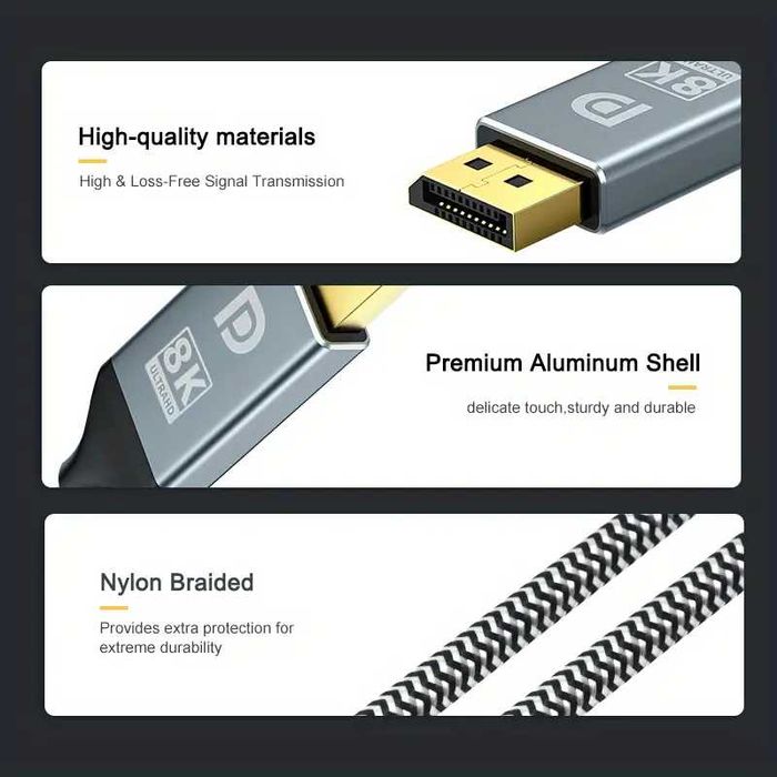 DP 1.4A / Professional DP 1.4A "FPS MAX" I-ZCLIVE* Cable Oxygen-pure*!