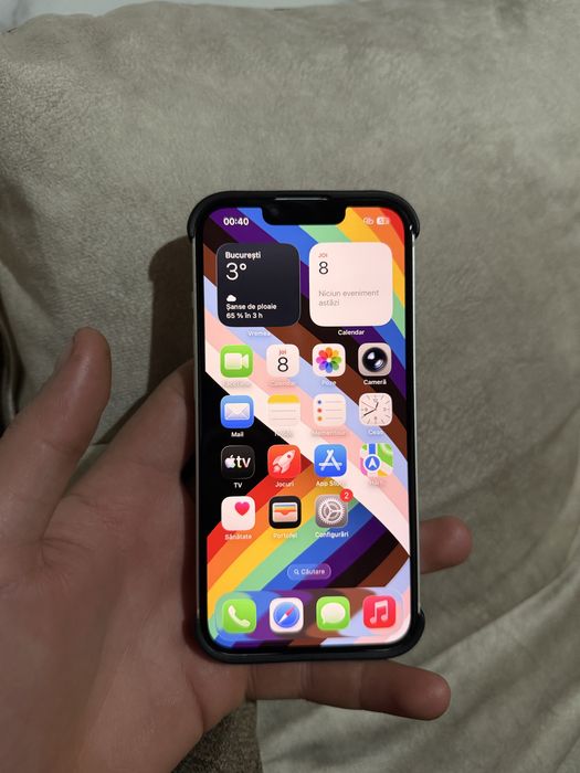 iPhone 13 alb 100% bateria impecabil