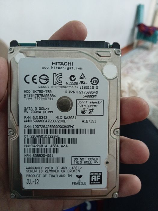 HDD,Жесткий диск 750g