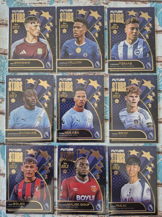 Topps Gold EPL 25/26 Base & Inserts Updated 17.04