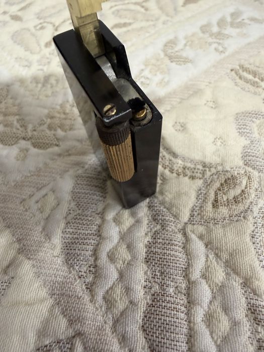 Запалка. RIVO Lighter with Clock Swiss Made Vintage BLACK GOLD