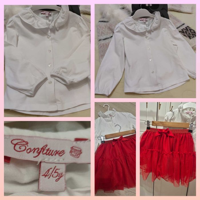 Празнични/Коледни рокля,пуловер,пола 110,116,122р Next,NulaBug,H&M