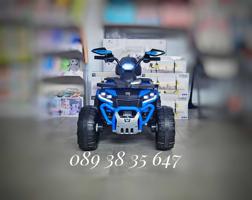 ПРОМОЦИЯ ДО 01.08!НОВО!Акумулаторно ATV Speed BLUE с 4x4,12V,дистанционно,USB