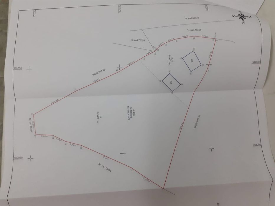 Teren intravilan 4350 mp - Chinteni - utilitati, asfalt