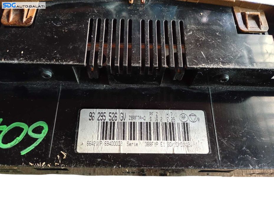 Panou Comanda AC Aer Conditionat Clima Climatronic Peugeot 607 2000 - 2008 Cod 96295526 [L6116]
