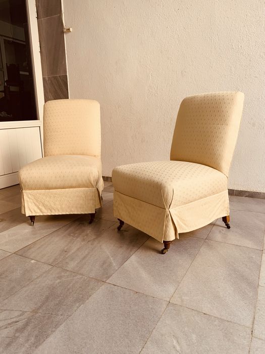 Комплект винтидж салонни столове – 2 броя, викториански стил