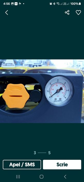 Compresor auto. De unflat roti.