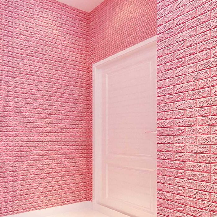 3д тапет тухли  в Розово евтини самозалепващи тапети 3 D пана