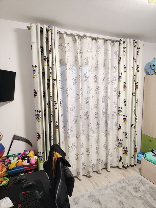 Perdea + draperie Mickey și Minni