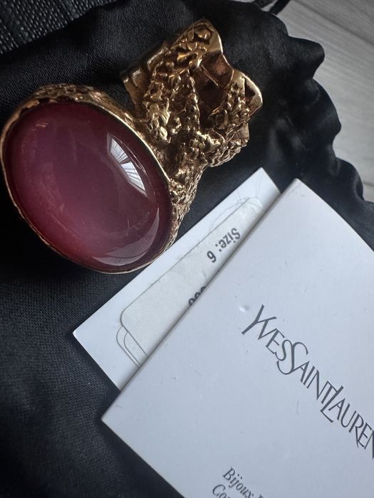 Кольцо yves saint laurent Arty pink 6 size