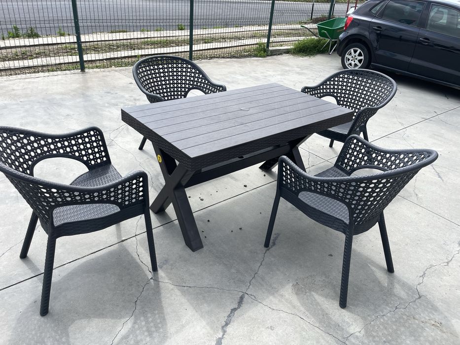 Set 4 scaune si masa Solid Terasa Marabella