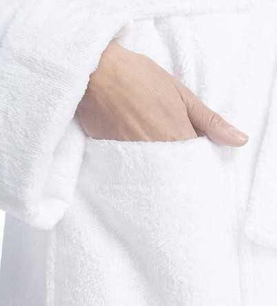 Halat ALB de baie hotelier, calitate Premium, bumbac velour 100%