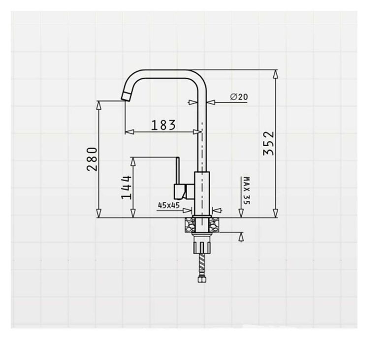 Set chiuveta Pyramis MIDO 116, baterie CECILIA si Roll Up
