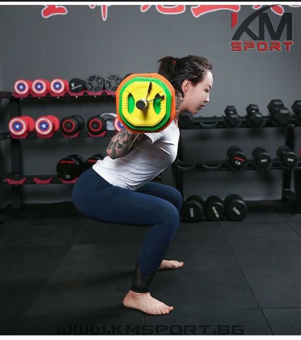 Нов фитнес сет 20кг за напомпващи тренировки Body pump -лост с тежести