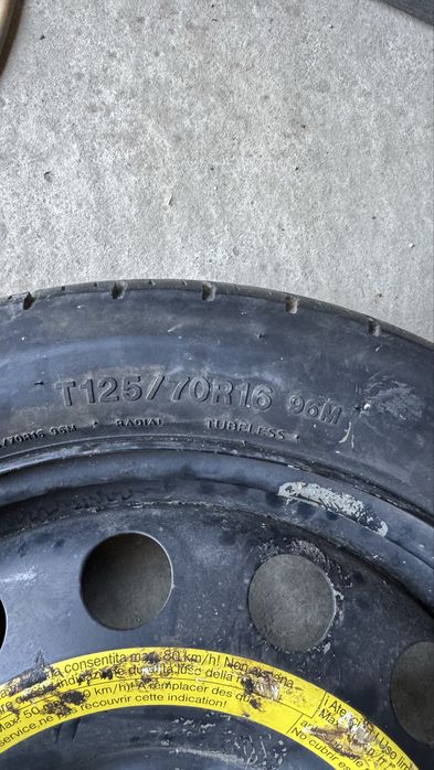 Резервна гума/патерица 16ка 5x112 VW, Seat, Skoda, Audi