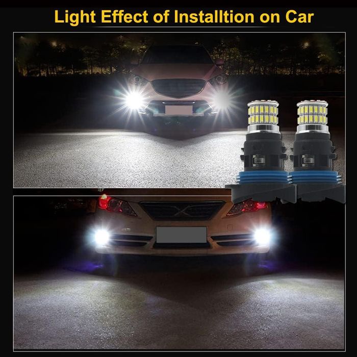 крушки диодни led canbus 3014 36 smd hp24w бяла 12v 3000lm flyseen ...