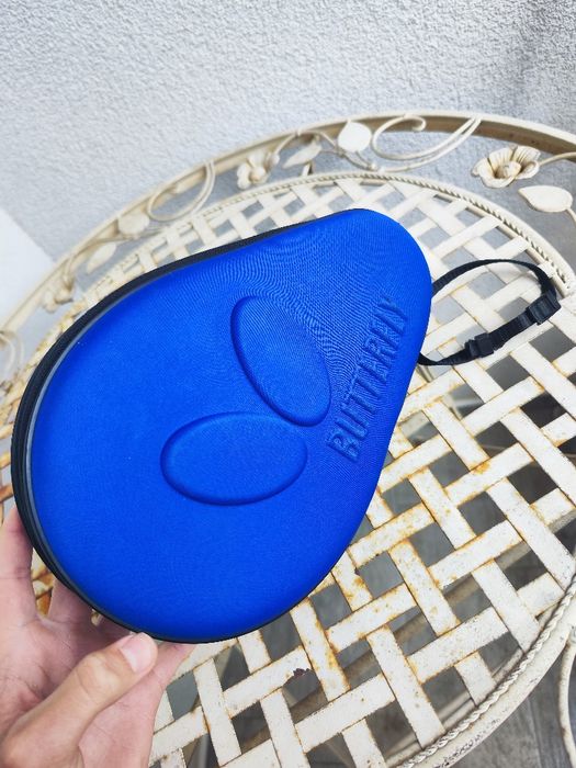 Професионална хилка за тенис на маса Butterfly с гуми на Xiaomi + калъф Butterfly + подарък топчета Double  DHS