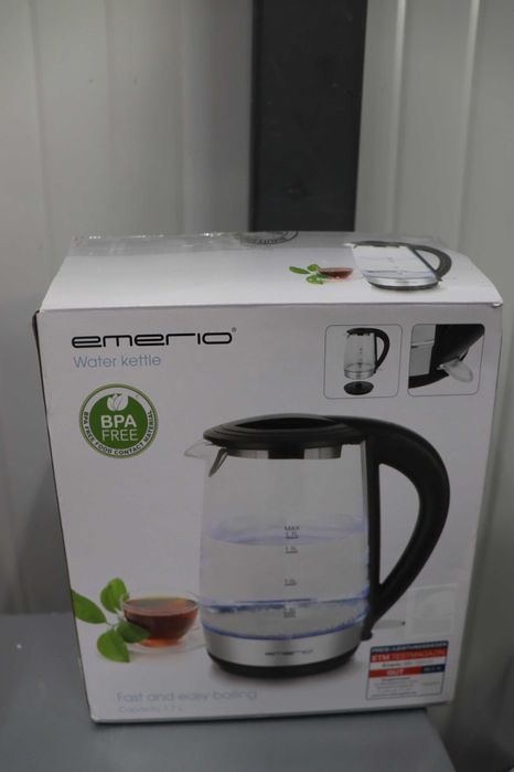 Emerio WK-123131, Стъклена кана 1.7L, боросиликатно стъкло, 2200W, LED