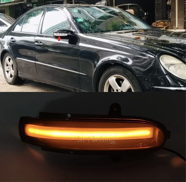 W211 повортники на зеркала, повторитель