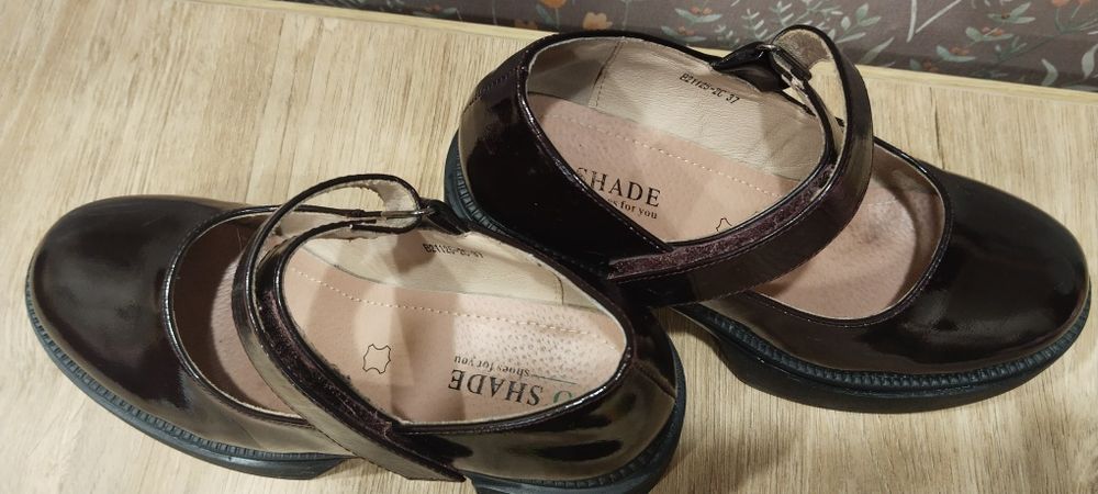 Туфли бордовые лаковые