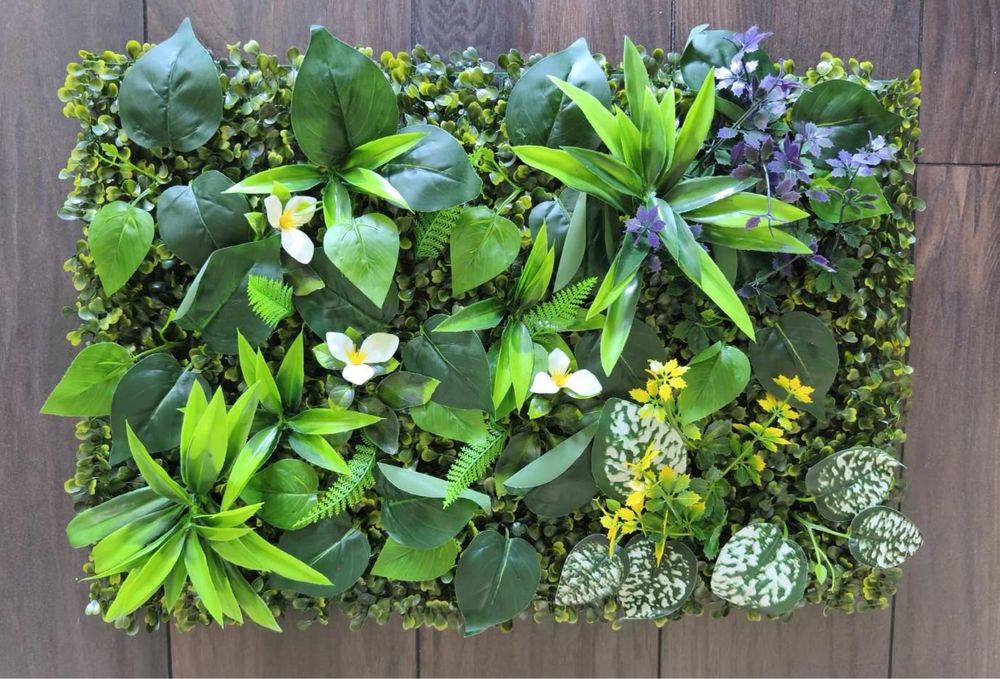 Пано от изкуствена зеленина, декорация за стена