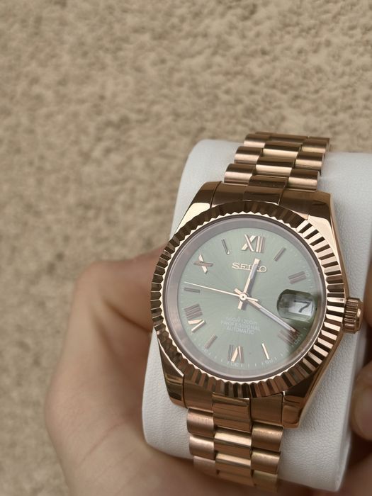 Seiko Mod President Olive Gresn