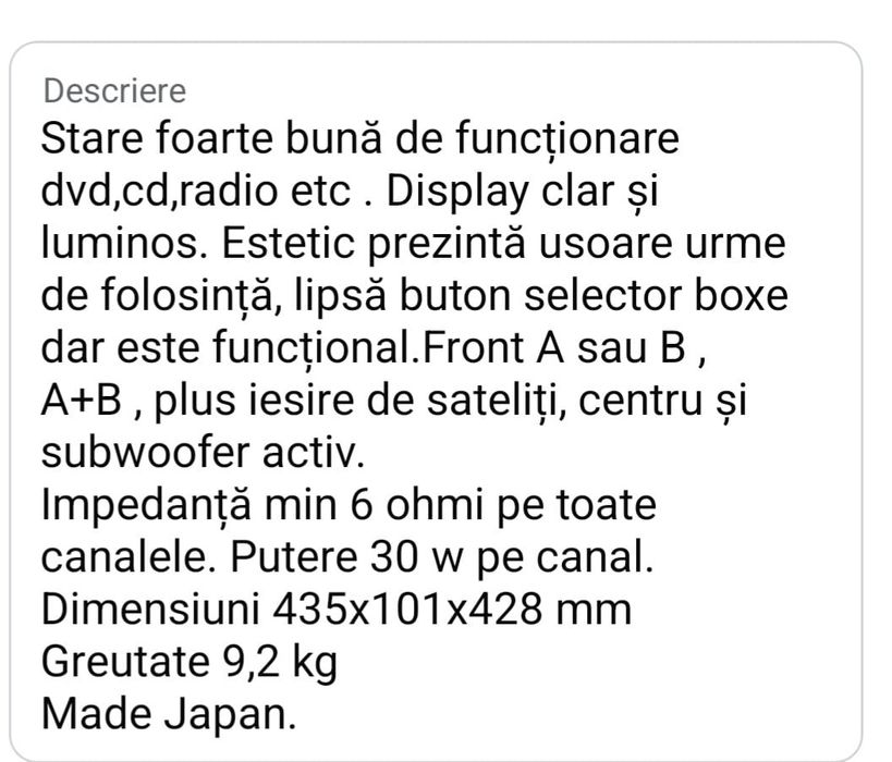 Combo onkyo dvd receiver dr-s2.0