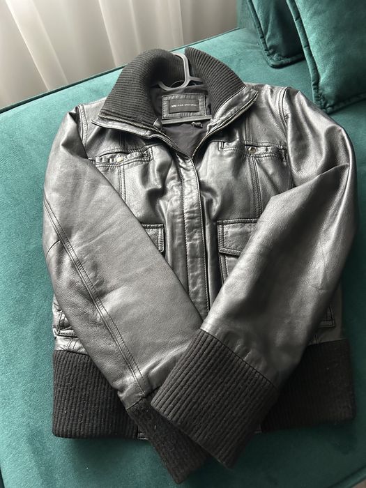 Дамско яке от естествена кожа Mango