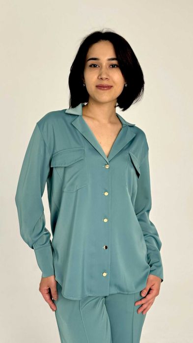 Костюм женский, шелковый FelivAro, брючный, Турция