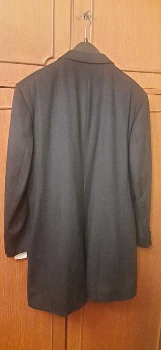Palton bărbătesc negru, nou (cu eticheta) lână 80%, mărimea 52