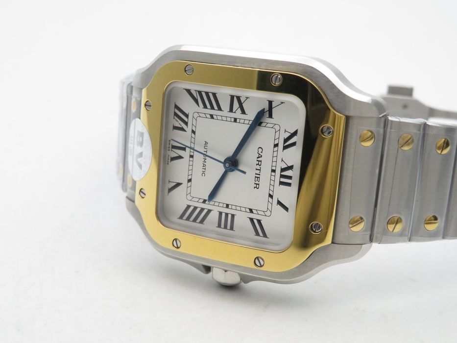 Cartier Santos de Cartier 35mm дамски - жълто злато и стомана - QC снимки